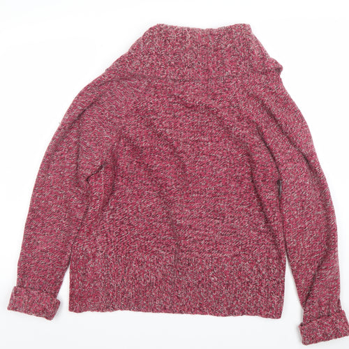 Casual Club Women's Red Knit Cardigan Size 16 Acrylic Angora Blend
