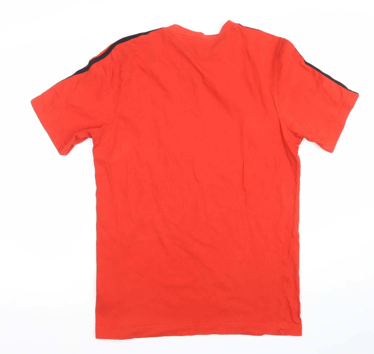 Adidas Men's Red Short Sleeve Cotton Sports T-Shirt Size S