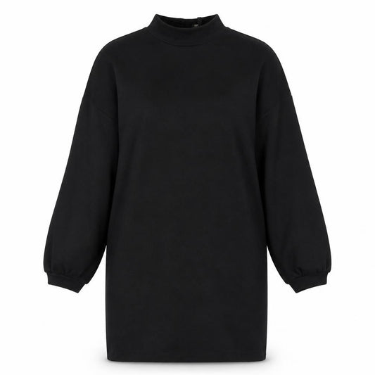 Front view of Phase Eight Women Black, size 14, Shift Knee Length Jersey Dress