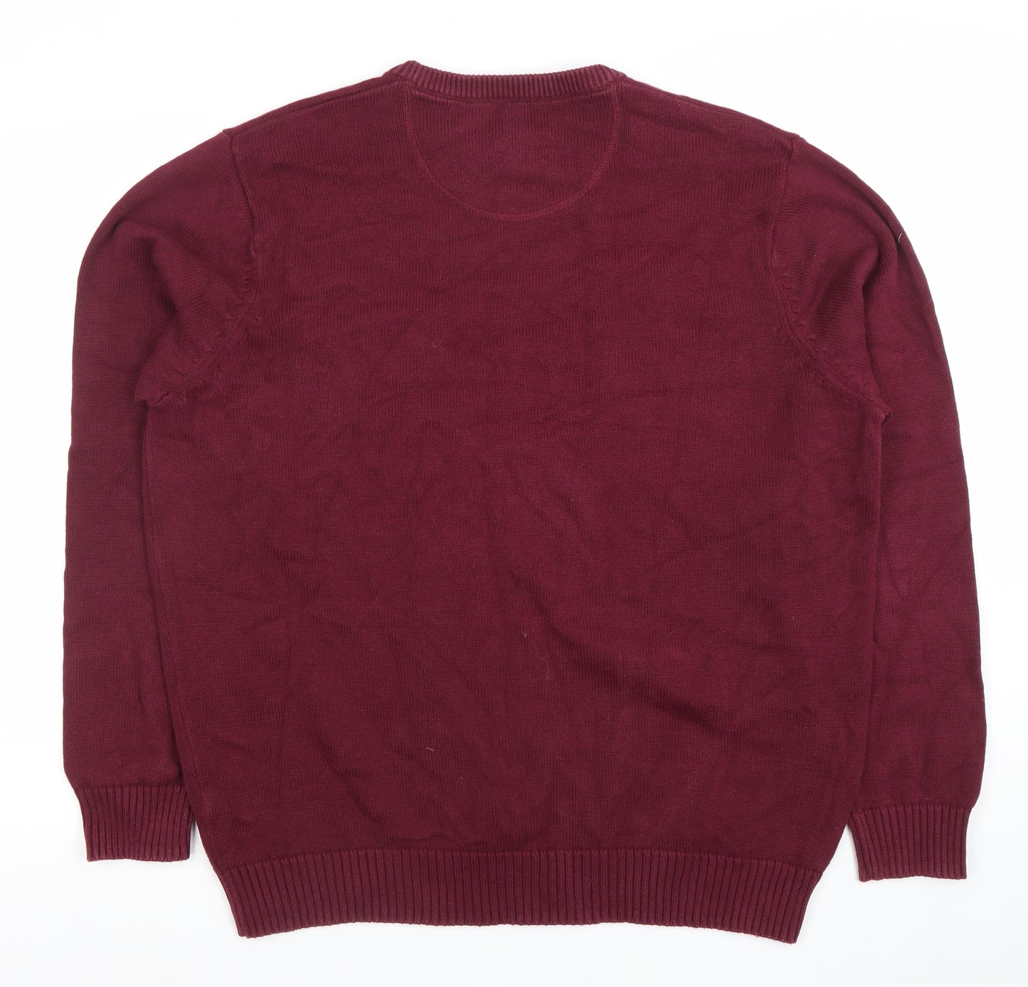 Maine New England Men's Red Cotton Crew Neck Jumper Size L