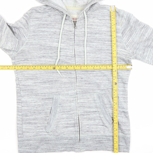 Mossimo Supply Co Women Grey Full Zip Hoodie M Hooded Casual Cotton Blend