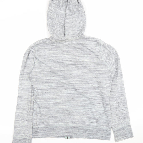 Mossimo Supply Co Women Grey Full Zip Hoodie M Hooded Casual Cotton Blend