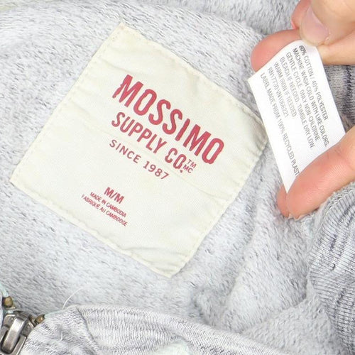 Mossimo Supply Co Women Grey Full Zip Hoodie M Hooded Casual Cotton Blend