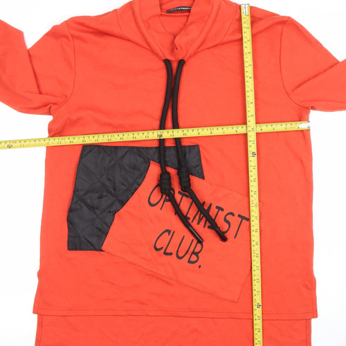 Doris Streich Women Orange Long Sleeve Tunic Sweatshirt Size 10