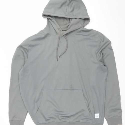 Jack & Jones Mens Grey 2XL Pullover Hoodie Sweatshirt