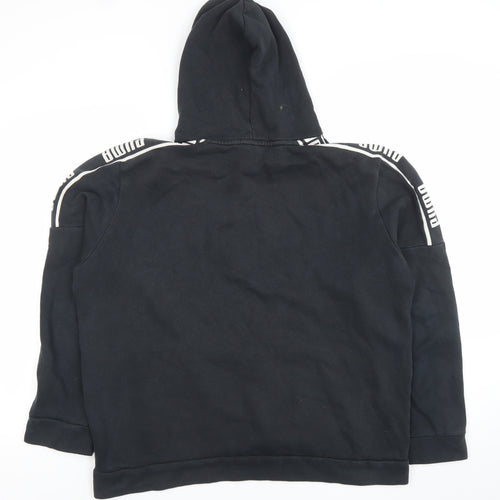 Puma Men's Black L Logo Pullover Hoodie Sweatshirt