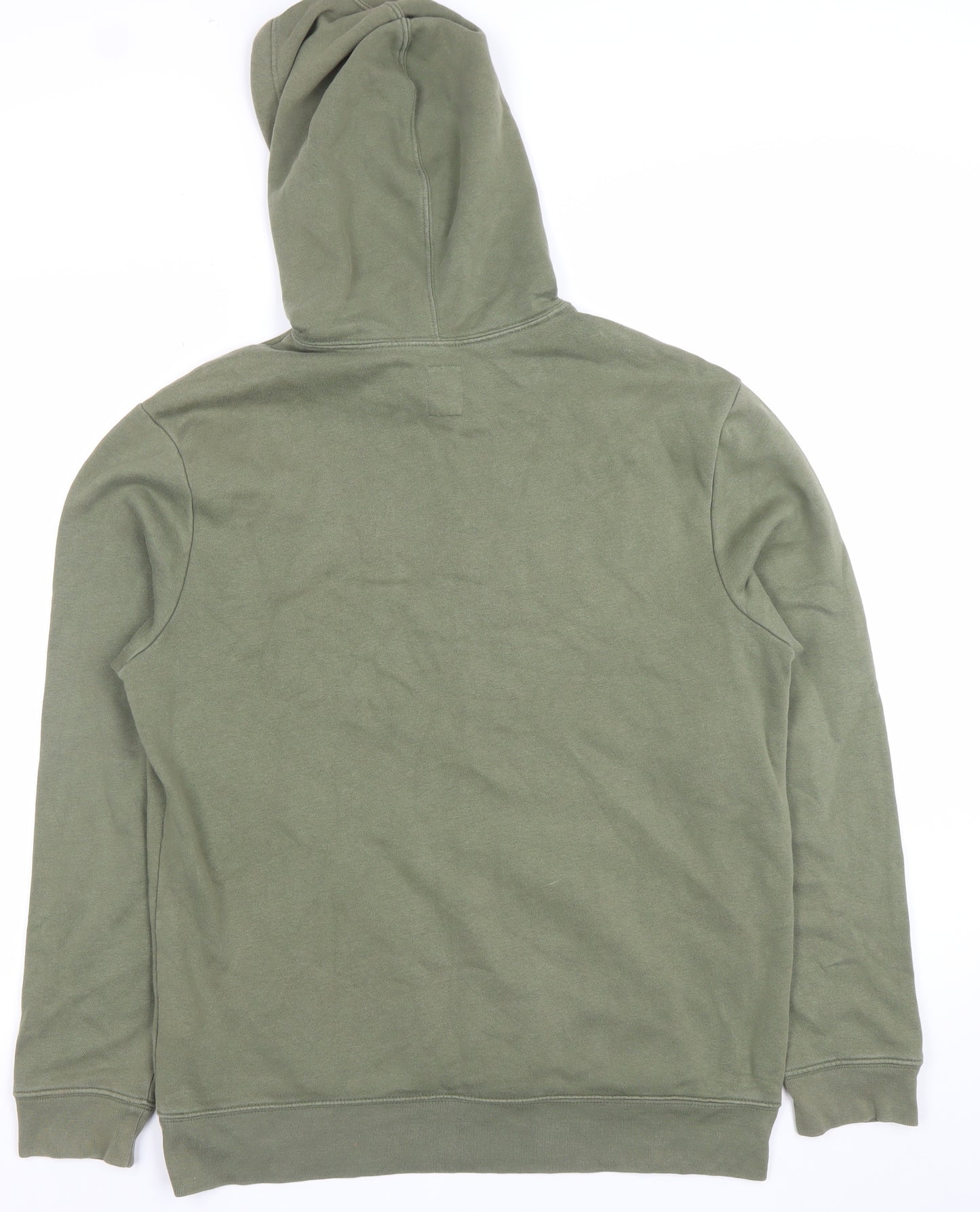 GAP Men’s Green Pullover Hoodie M Regular Fit Fleece Logo