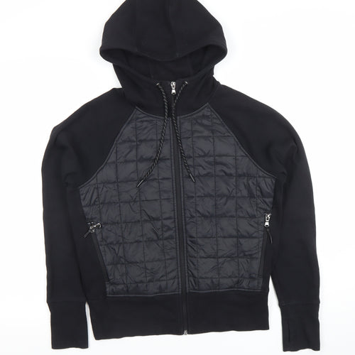 Old Navy Men's Black Regular Fit Full Zip Quilted Active Hoodie Size S