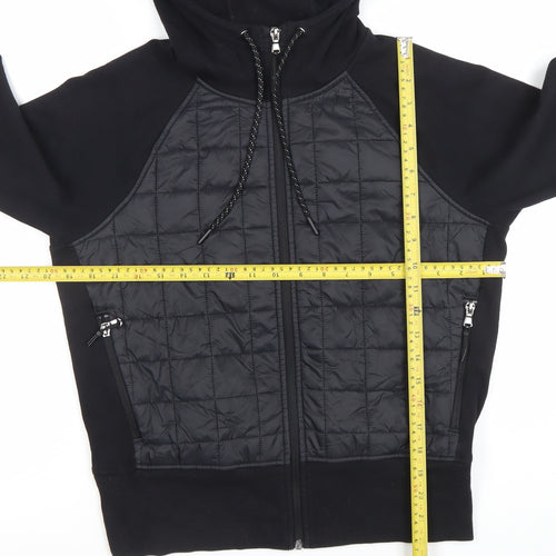 Old Navy Men's Black Regular Fit Full Zip Quilted Active Hoodie Size S