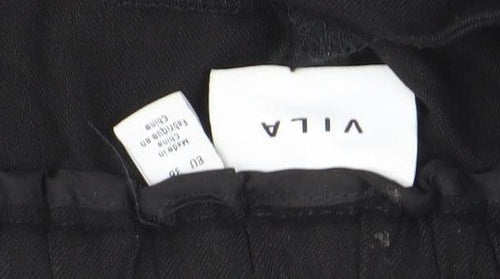 Vila Womens Black Slim Tapered Work Trousers Size 8