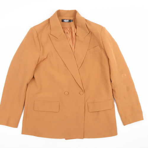 Missguided Petite Camel Double-Breasted Blazer UK 8