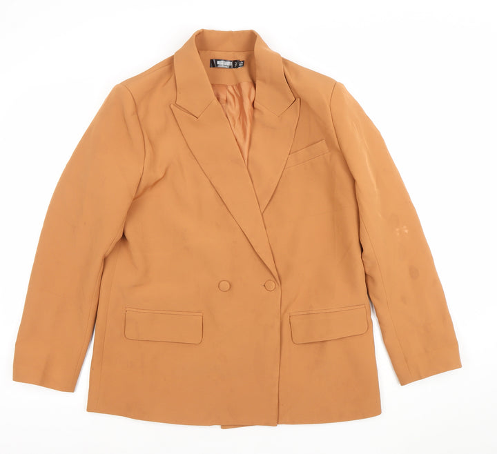 Missguided Petite Camel Double-Breasted Blazer UK 8