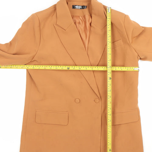 Missguided Petite Camel Double-Breasted Blazer UK 8