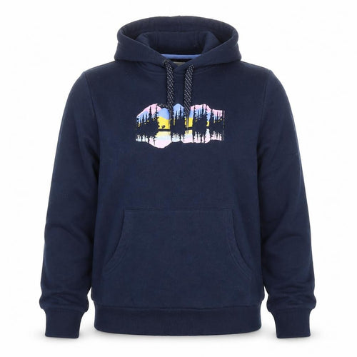 Mountain Warehouse Women Navy Hoodie UK 12 Pullover Cotton Blend Graphic Print