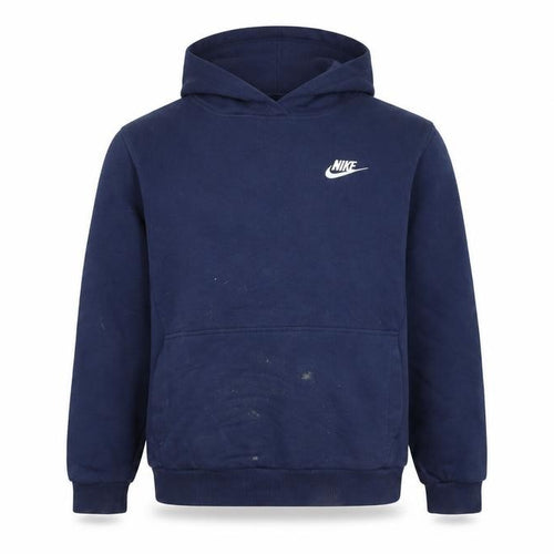 Nike Boys Blue Pullover Hoodie Large 147-158cm Cotton Blend Sportswear