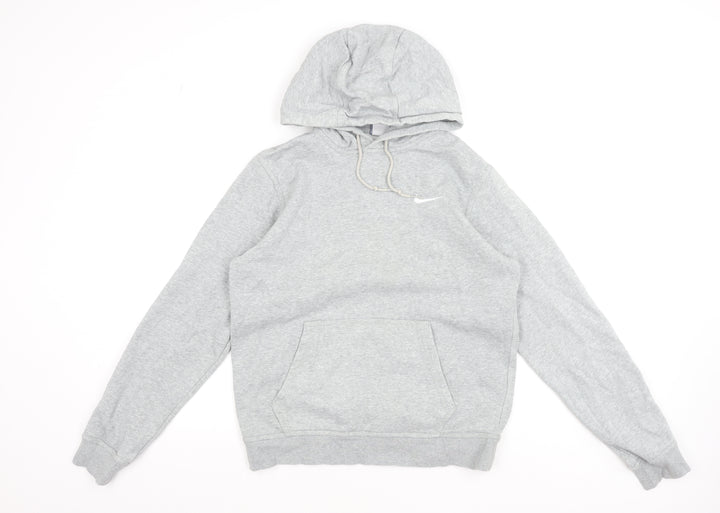 Nike Women's Grey Pullover Hoodie M Cotton Blend Casual