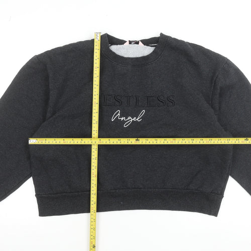 Boux Avenue Women’s Black Crew Neck Pullover Sweatshirt UK 14