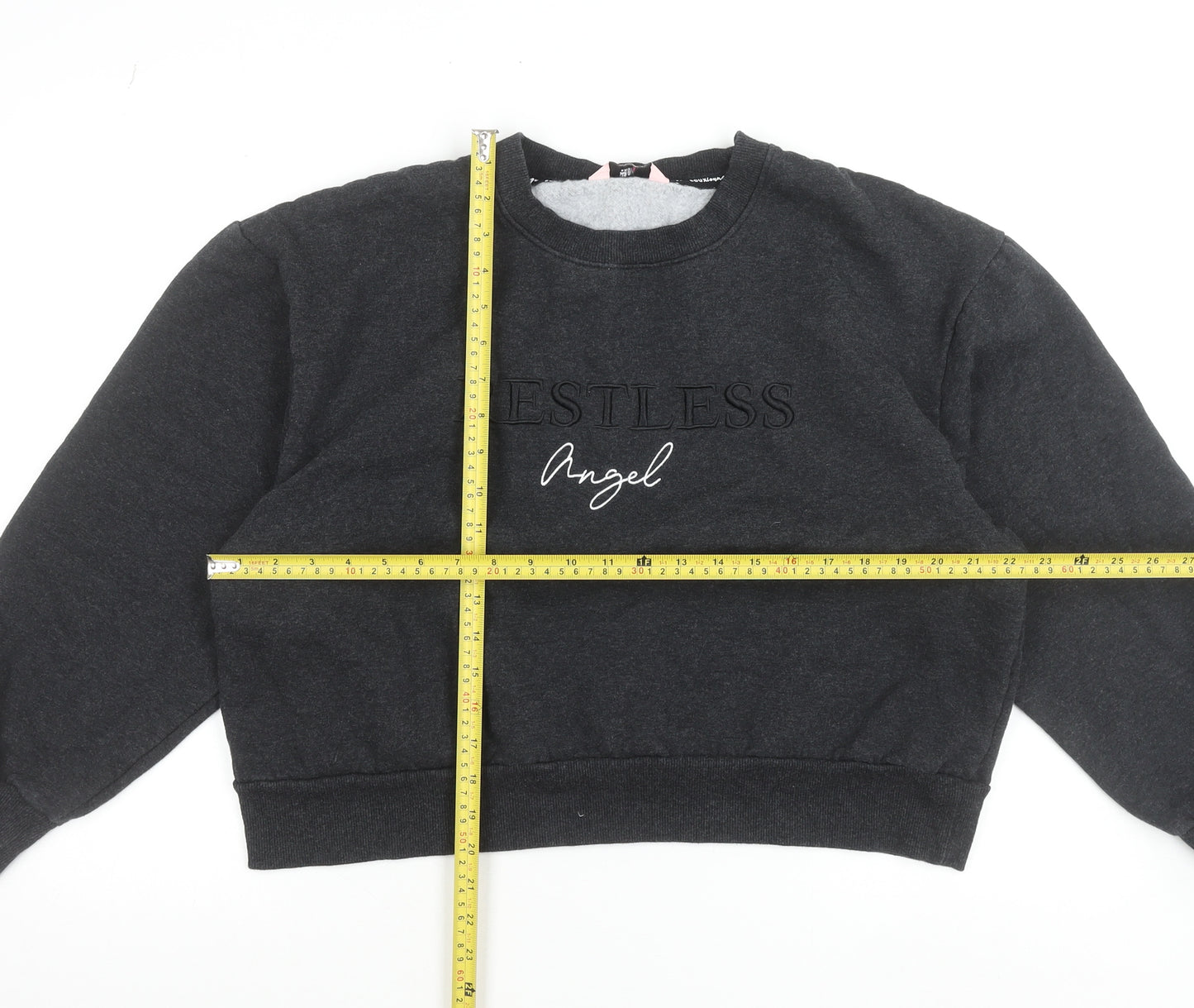 Boux Avenue Women’s Black Crew Neck Pullover Sweatshirt UK 14