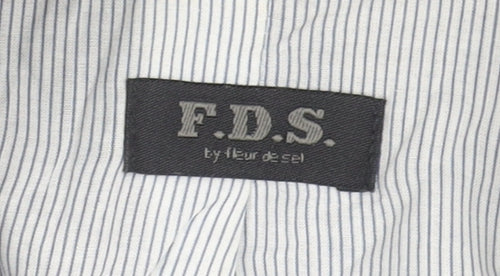 F.D.S. by Fleur de Sel Women's Black Pinstripe Blazer Size 8 Slim Fit
