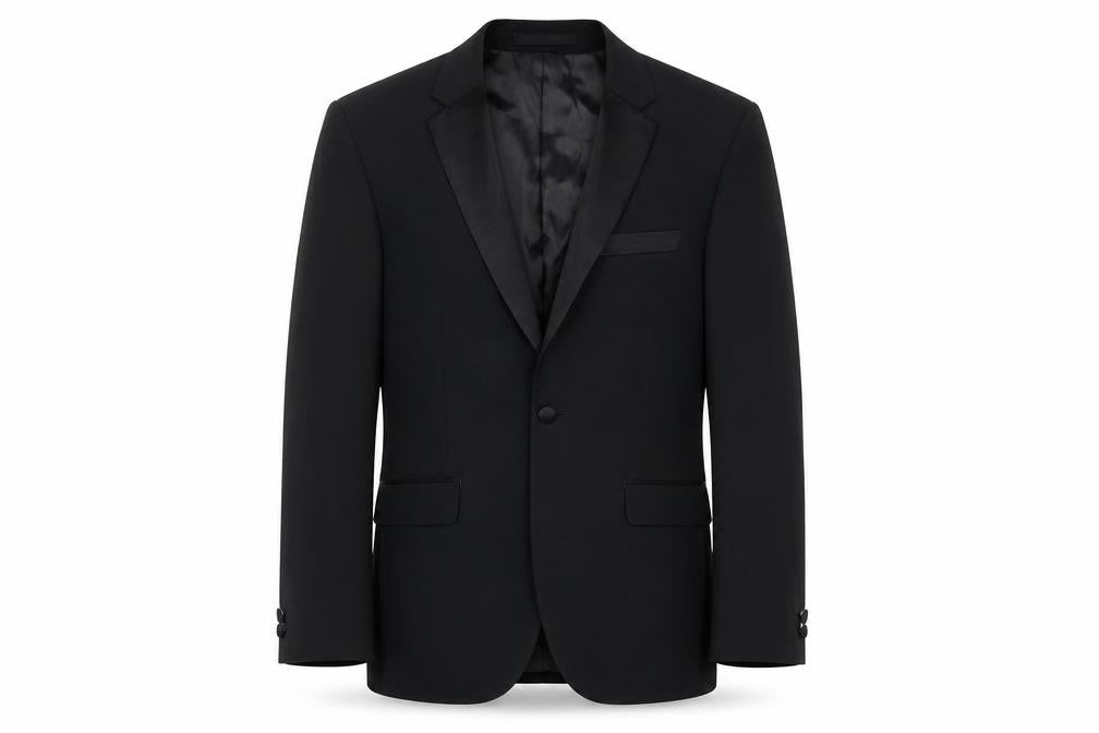 Marks & Spencer Men’s Black Wool Blend 36in Shawl Lapel Jacket