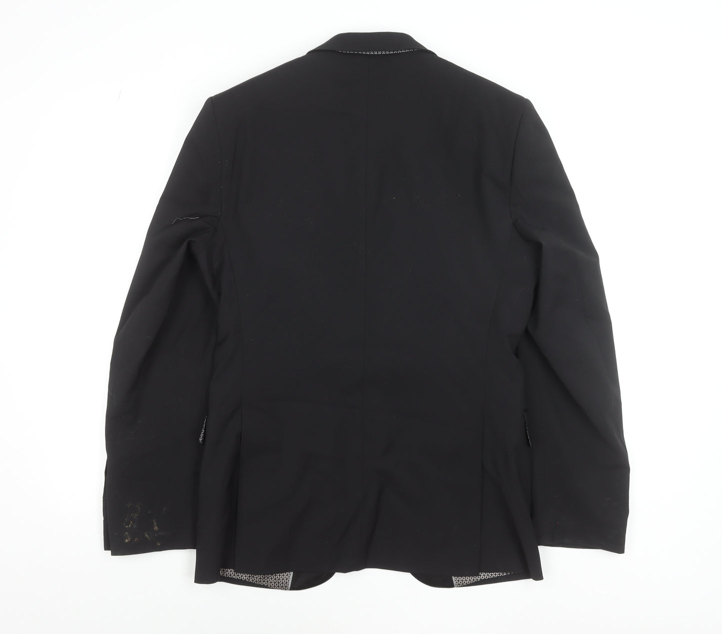 Marks and Spencer Men’s Black Wool Blend 36in Shawl Lapel Jacket