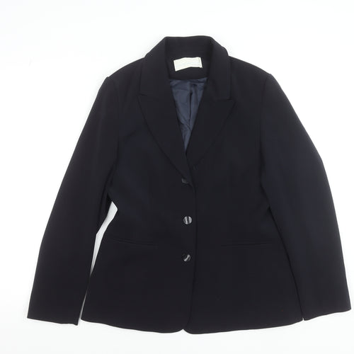 Amarant Women Black Size 12 Classic Single-Breasted Blazer