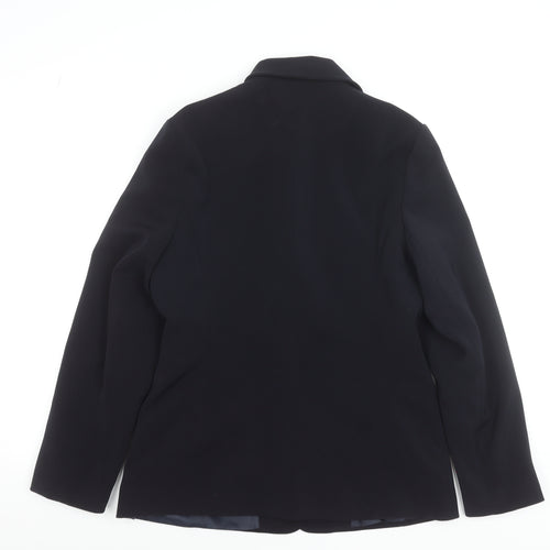 Amarant Women Black Size 12 Classic Single-Breasted Blazer