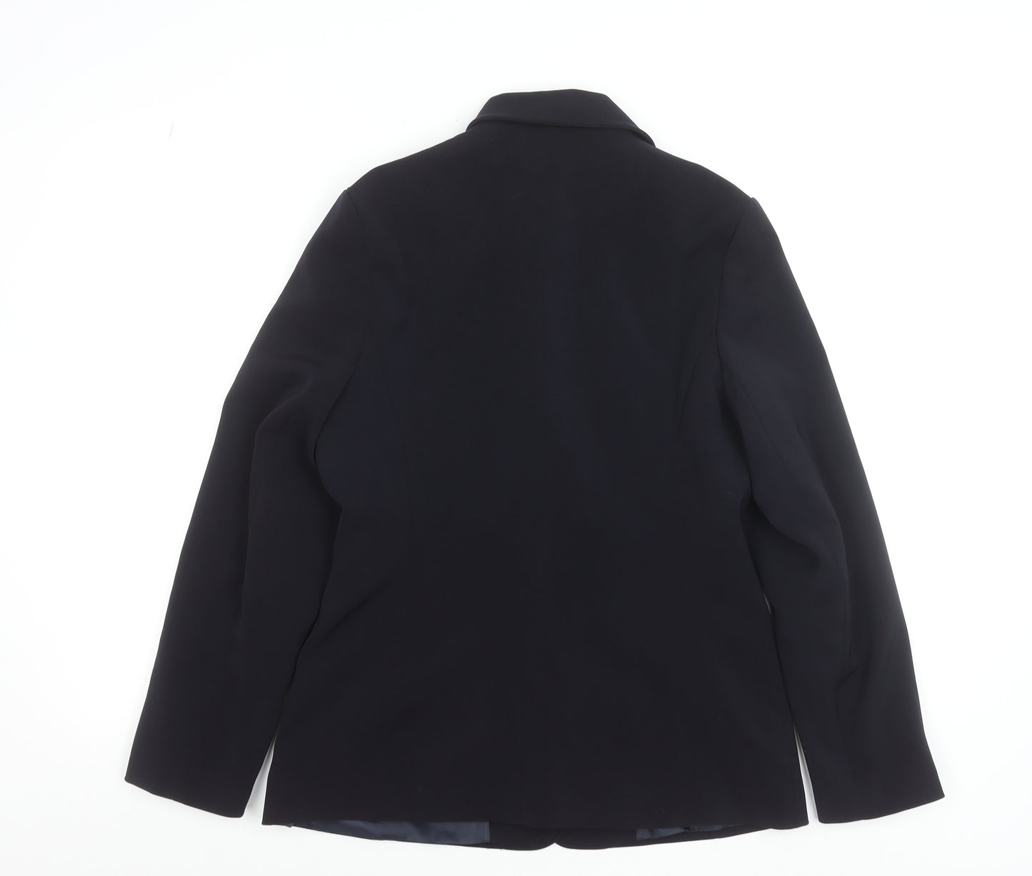 Amarant Women Black Size 12 Classic Single-Breasted Blazer