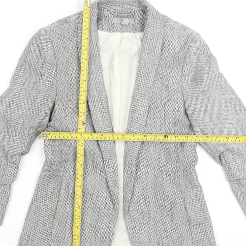 H&M Women's Grey Size 8 Shawl Collar Single-Breasted Blazer