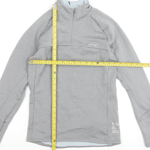 Wedze Womens Grey 1/4 Zip Fleece Ski Jacket Size S Regular Fit