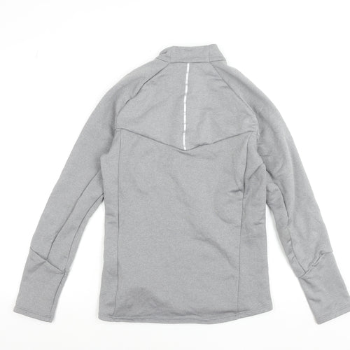 Wedze Womens Grey 1/4 Zip Fleece Ski Jacket Size S Regular Fit