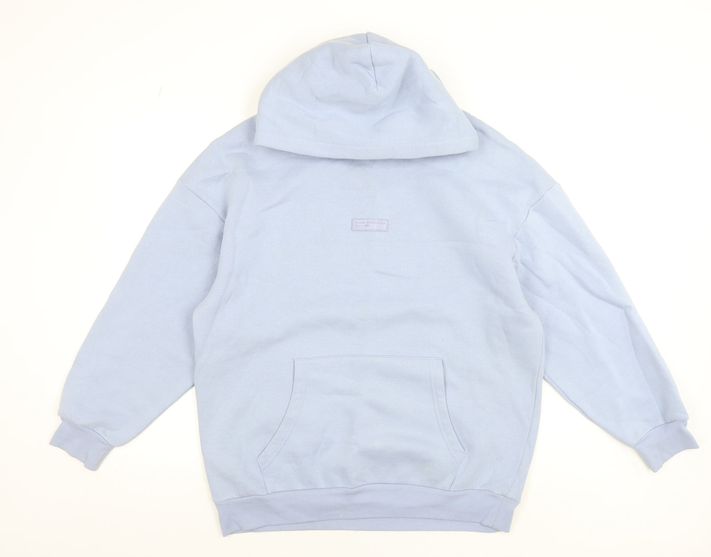 Blank Essentials Women’s Blue Pullover Hoodie Medium Cotton Blend