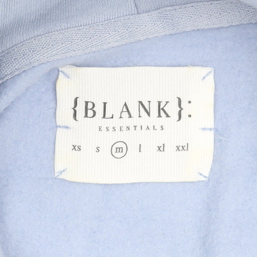 Blank Essentials Women’s Blue Pullover Hoodie Medium Cotton Blend