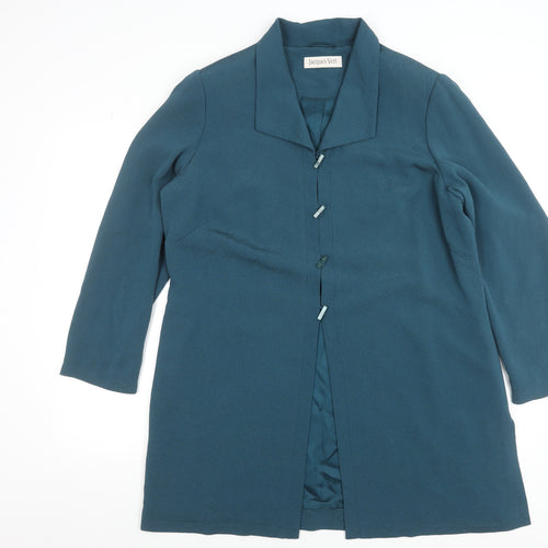 Jacques Vert Women's Blue Formal Mid-Length Overcoat Size 18