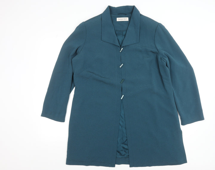 Jacques Vert Women's Blue Formal Mid-Length Overcoat Size 18