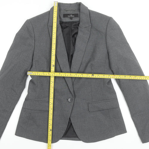 Next Women Grey Tailoring Single-Breasted Blazer Size 12