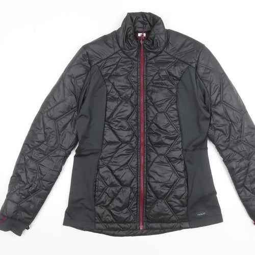 Decathlon Women Black Quilted Puffer Jacket Size 12