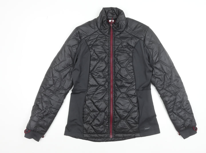Decathlon Women Black Quilted Puffer Jacket Size 12