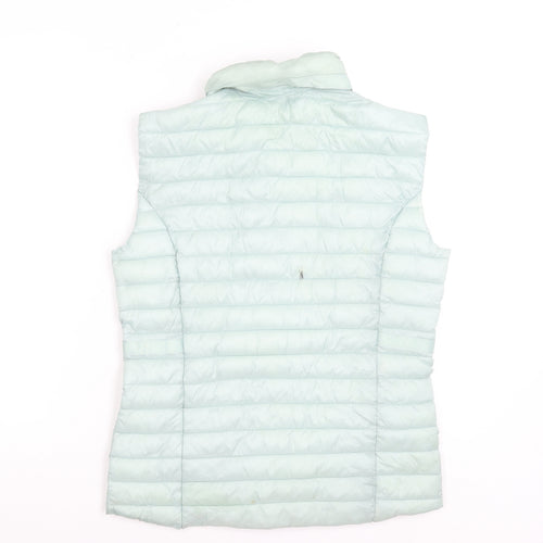 Classic Womens Green Quilted Puffer Waistcoat Size 12