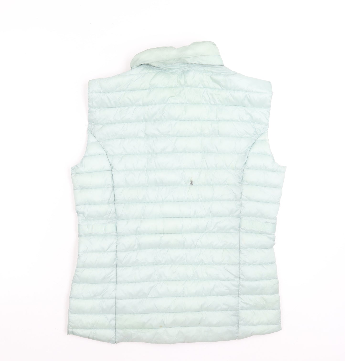 Classic Womens Green Quilted Puffer Waistcoat Size 12