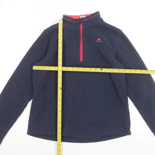 Quechua Girls Blue 12-13 Years Fleece 1/4 Zip Pullover Sweatshirt