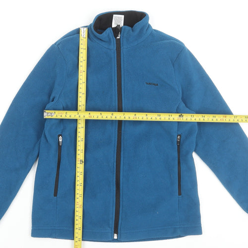 Quechua Boys Blue Fleece Jacket 7-8 Years Full Zip Hiking Outdoor Warm