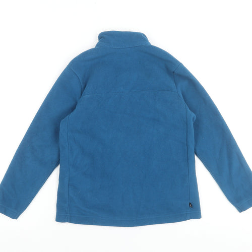 Quechua Boys Blue Fleece Jacket 7-8 Years Full Zip Hiking Outdoor Warm