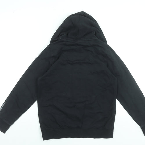 Umbro Boys Black Hoodie 11-12 Years Cotton Pullover Graphic Print