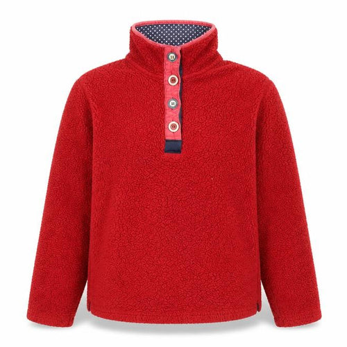 Arctic Storm Women’s Red Fleece Henley Sweatshirt Size M