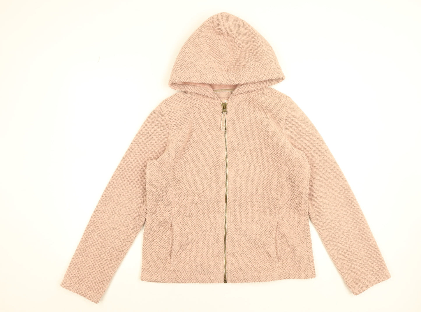 Next Women’s Pink Hooded Zip-Up Fleece Jacket Size 14