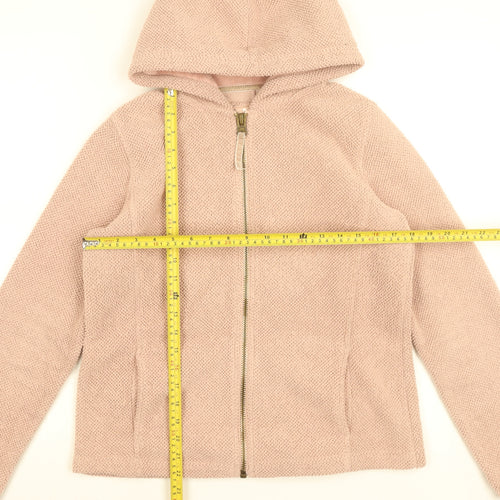 Next Women’s Pink Hooded Zip-Up Fleece Jacket Size 14