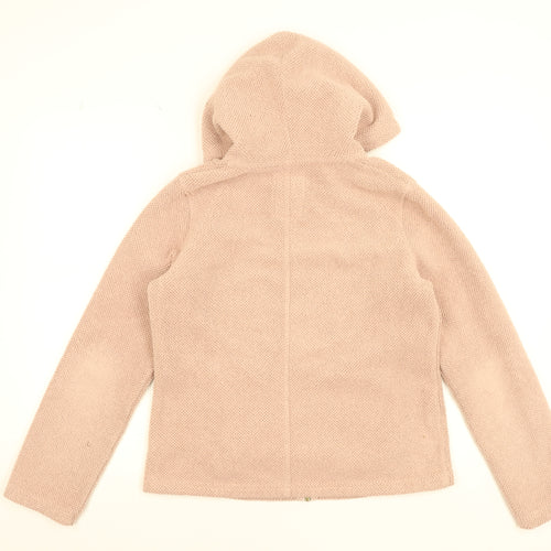 Next Women’s Pink Hooded Zip-Up Fleece Jacket Size 14