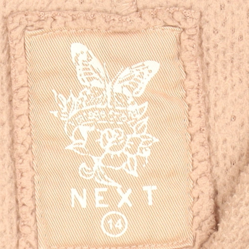 Next Women’s Pink Hooded Zip-Up Fleece Jacket Size 14