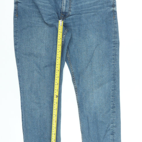 MNG Men’s Blue Slim Fit Jeans Size 32 Regular Denim Stretch